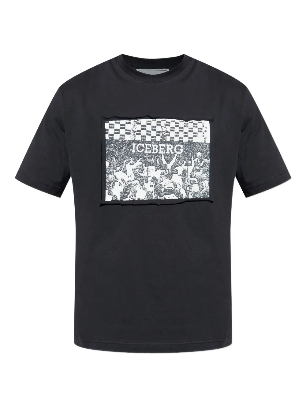 Iceberg graphic-print patch T-shirt Zwart
