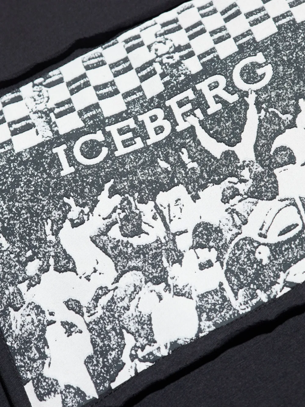 Iceberg graphic-print patch T-shirt Zwart