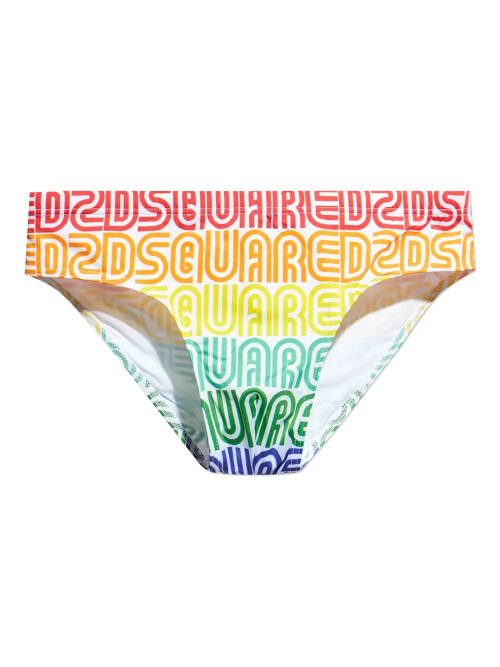 DSQUARED2 rainbow-logo pattern swimming trunks Wit