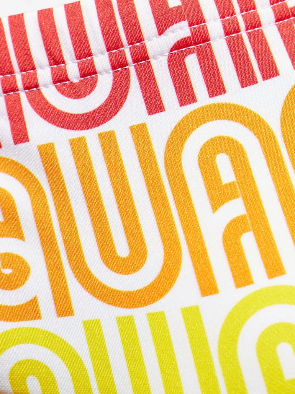 DSQUARED2 rainbow-logo pattern swimming trunks Wit