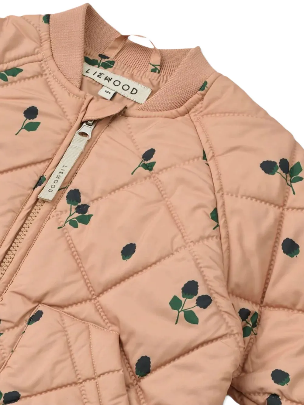 Liewood blackberry print quilted jacket trousers set Roze