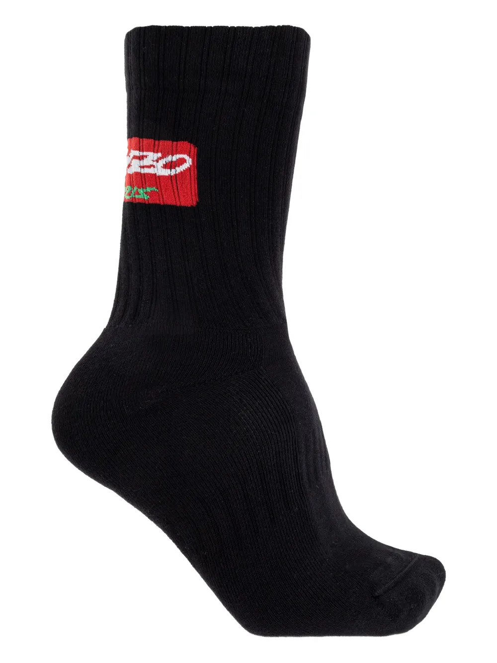 Kenzo logo ribbed socks - ブラック Kenzo logo ribbed socks - ブラック