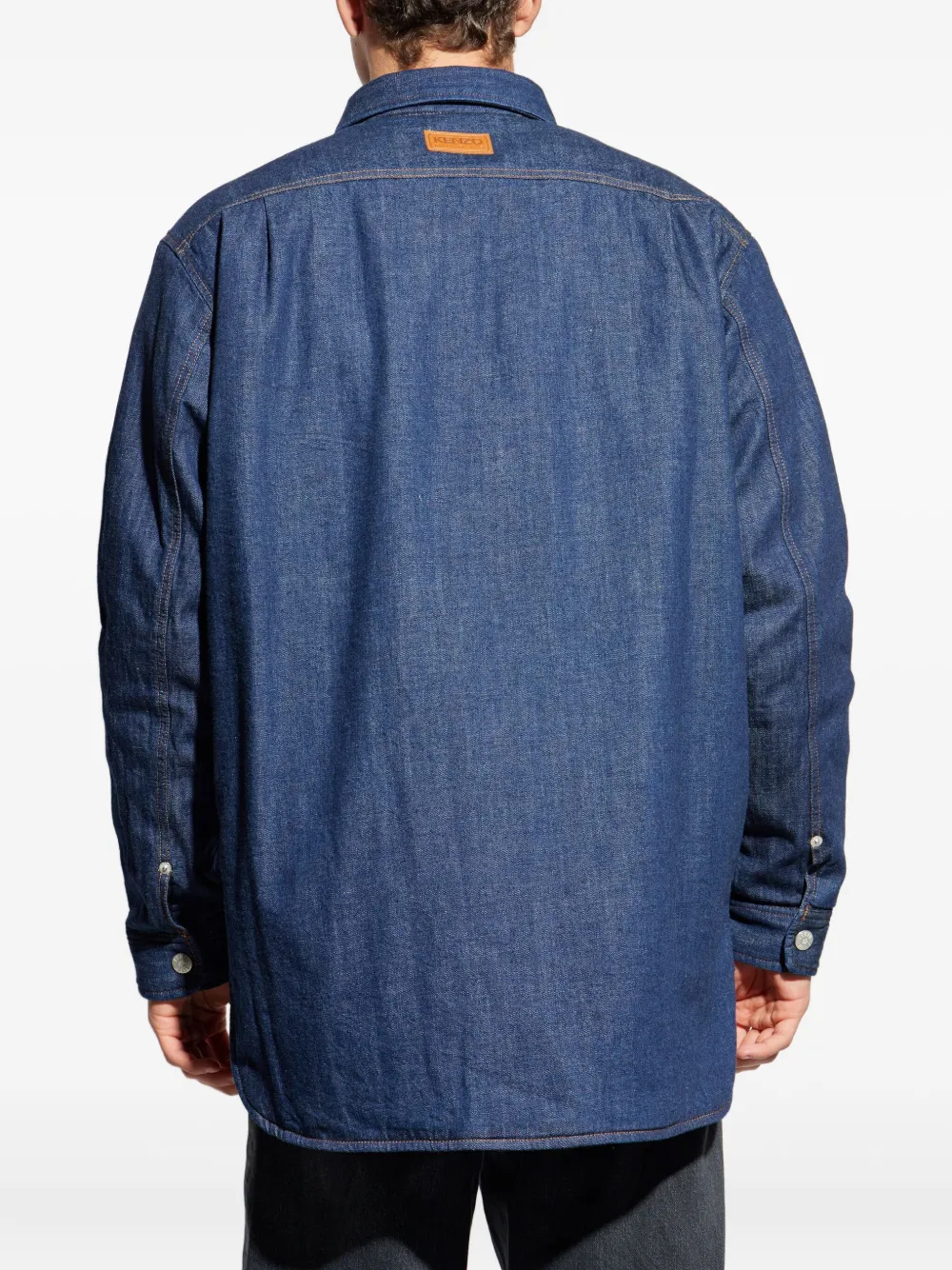 Kenzo buttoned flap-pocket shirt Blauw