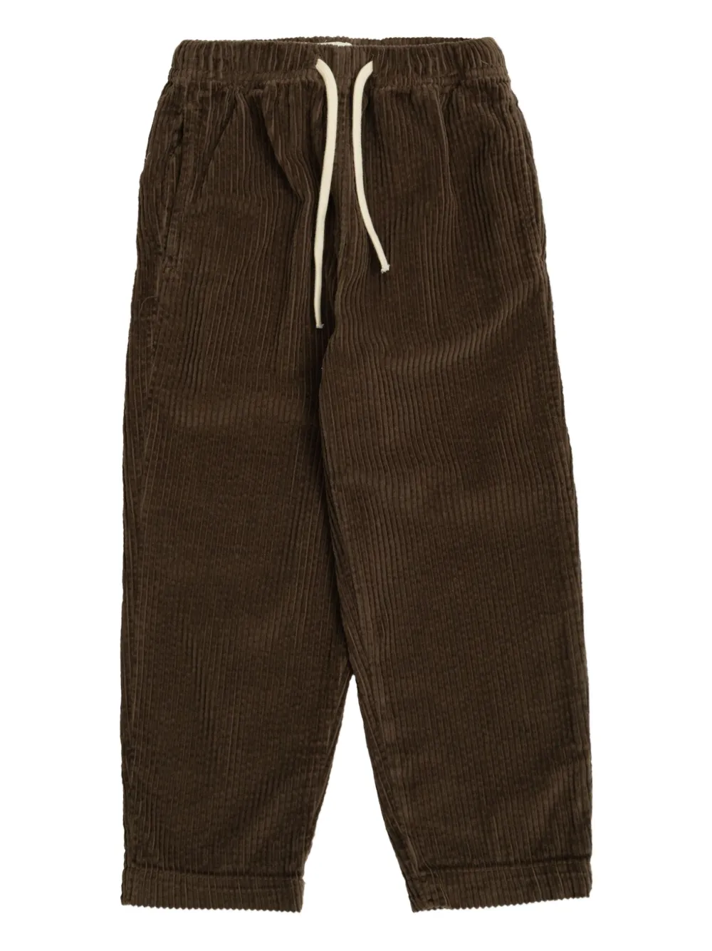 American Vintage Kids Padow ribfluwelen broek met trekkoord Bruin