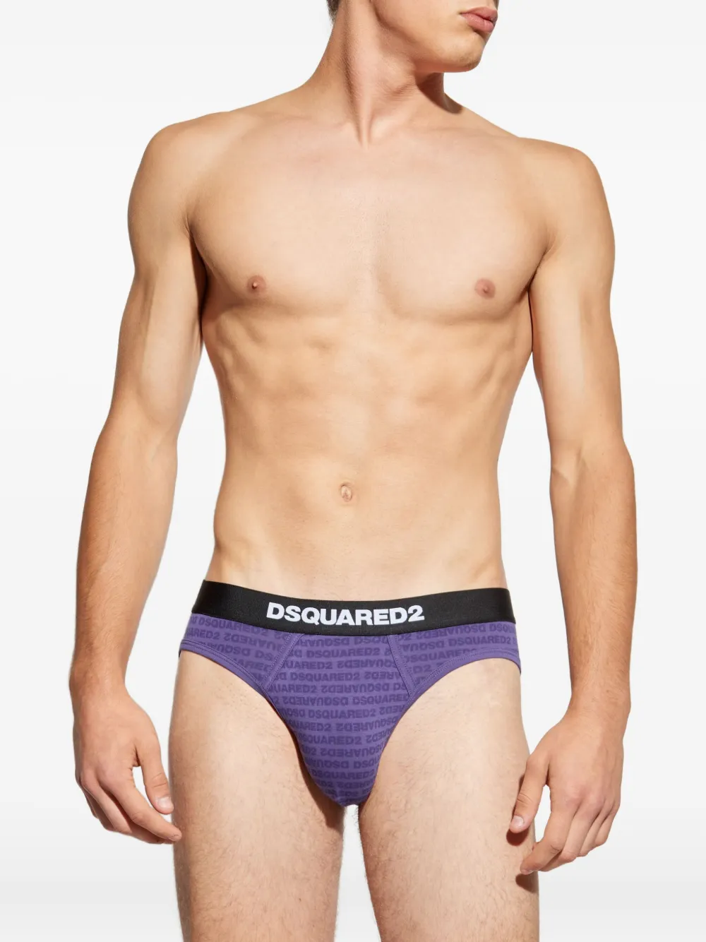 DSQUARED2 Slip met logoprint Paars