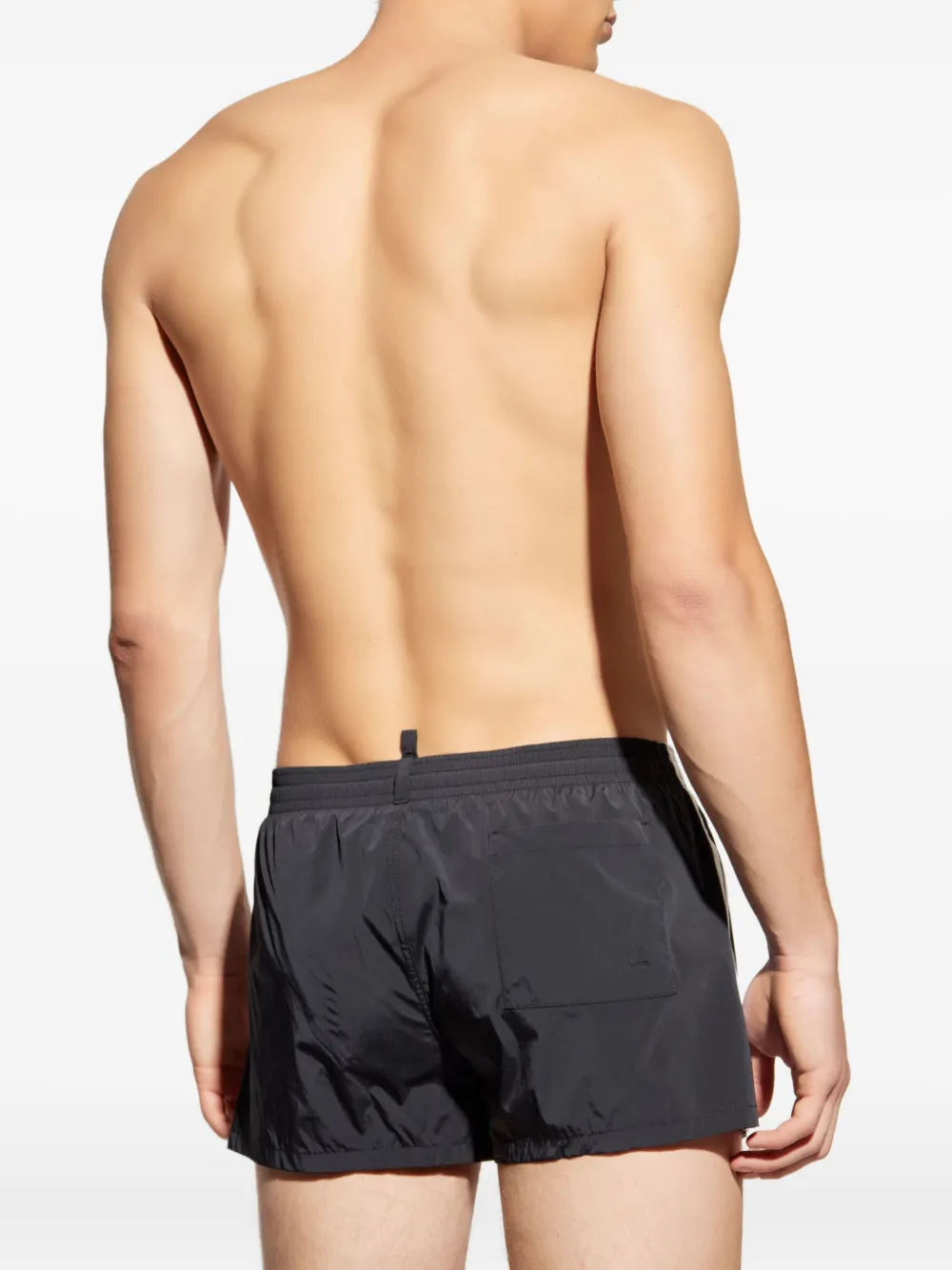 DSQUARED2 side-stripe swim shorts Zwart