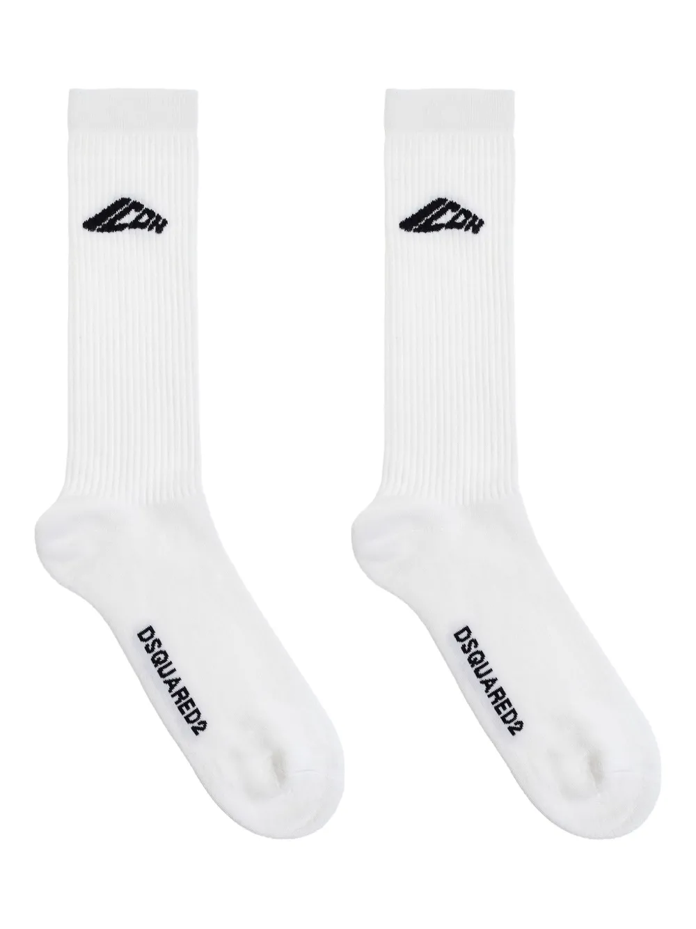 ribbed logo socks