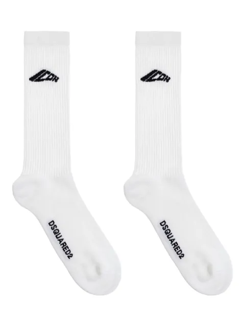 DSQUARED2 ribbed logo socks