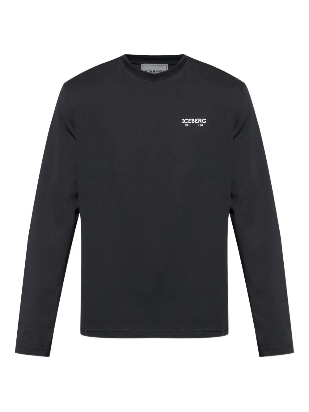 Iceberg logo-print long-sleeve T-shirt Zwart