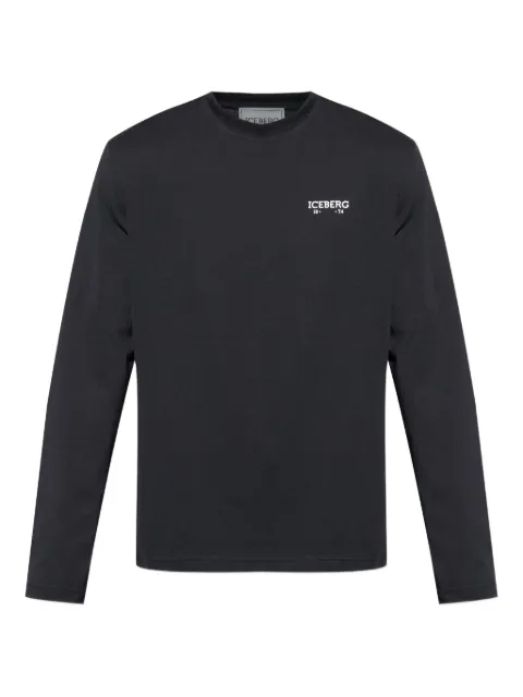 Iceberg playera manga larga con logo estampado