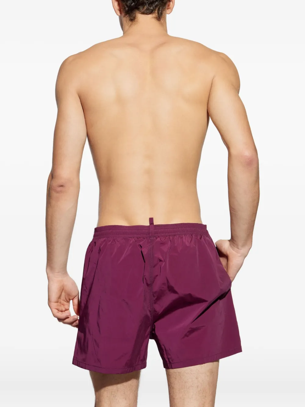 DSQUARED2 Zwembroek met geborduurd logo Paars