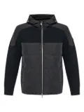 Moose Knuckles ribbed-panel quilted padded jacket - Black