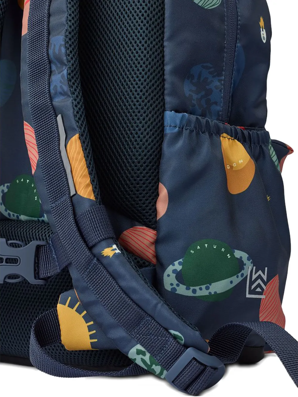 Liewood Rugzak met planetenprint en gesp Blauw