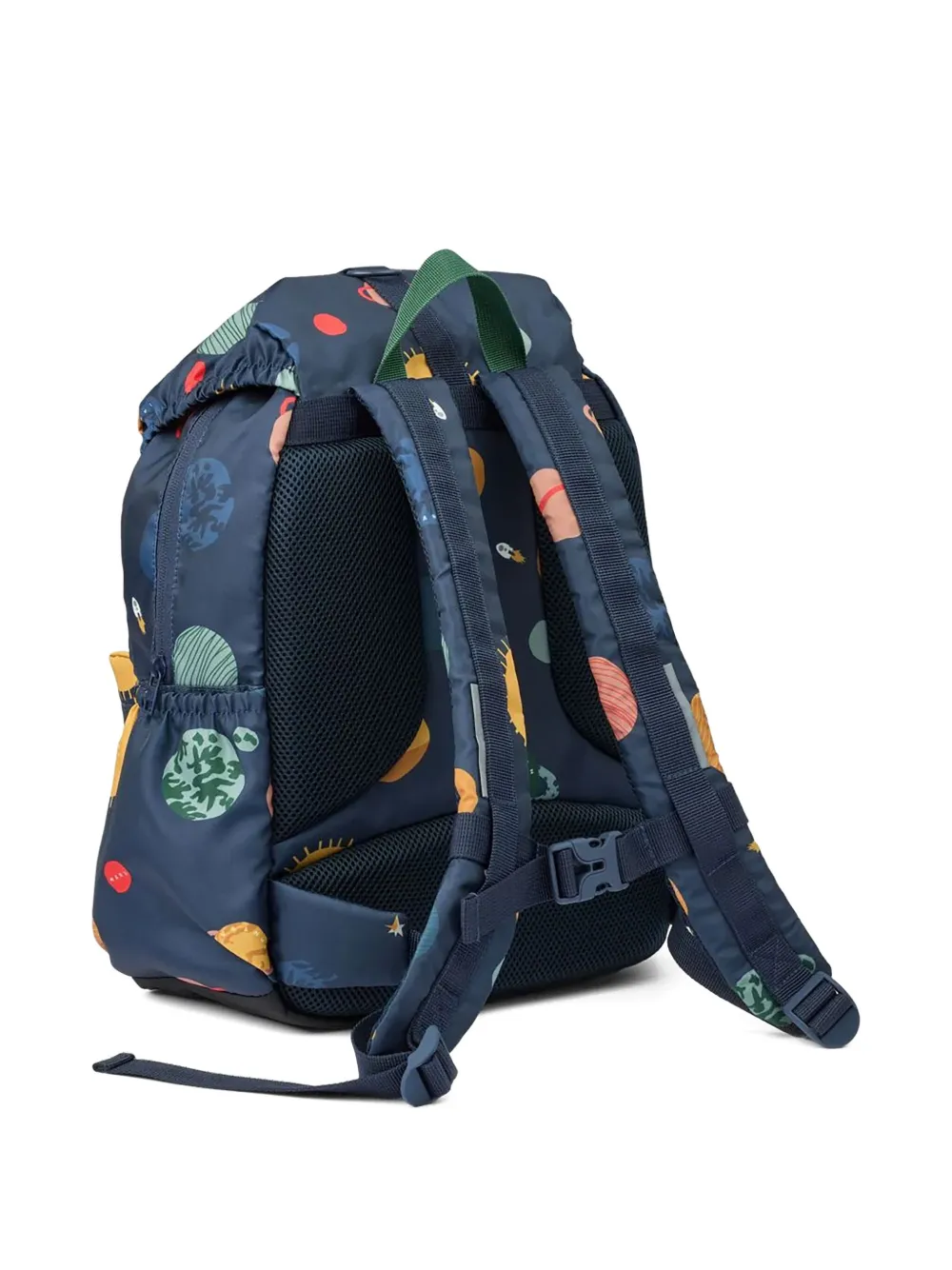 Liewood planets-print buckle backpack - Blauw
