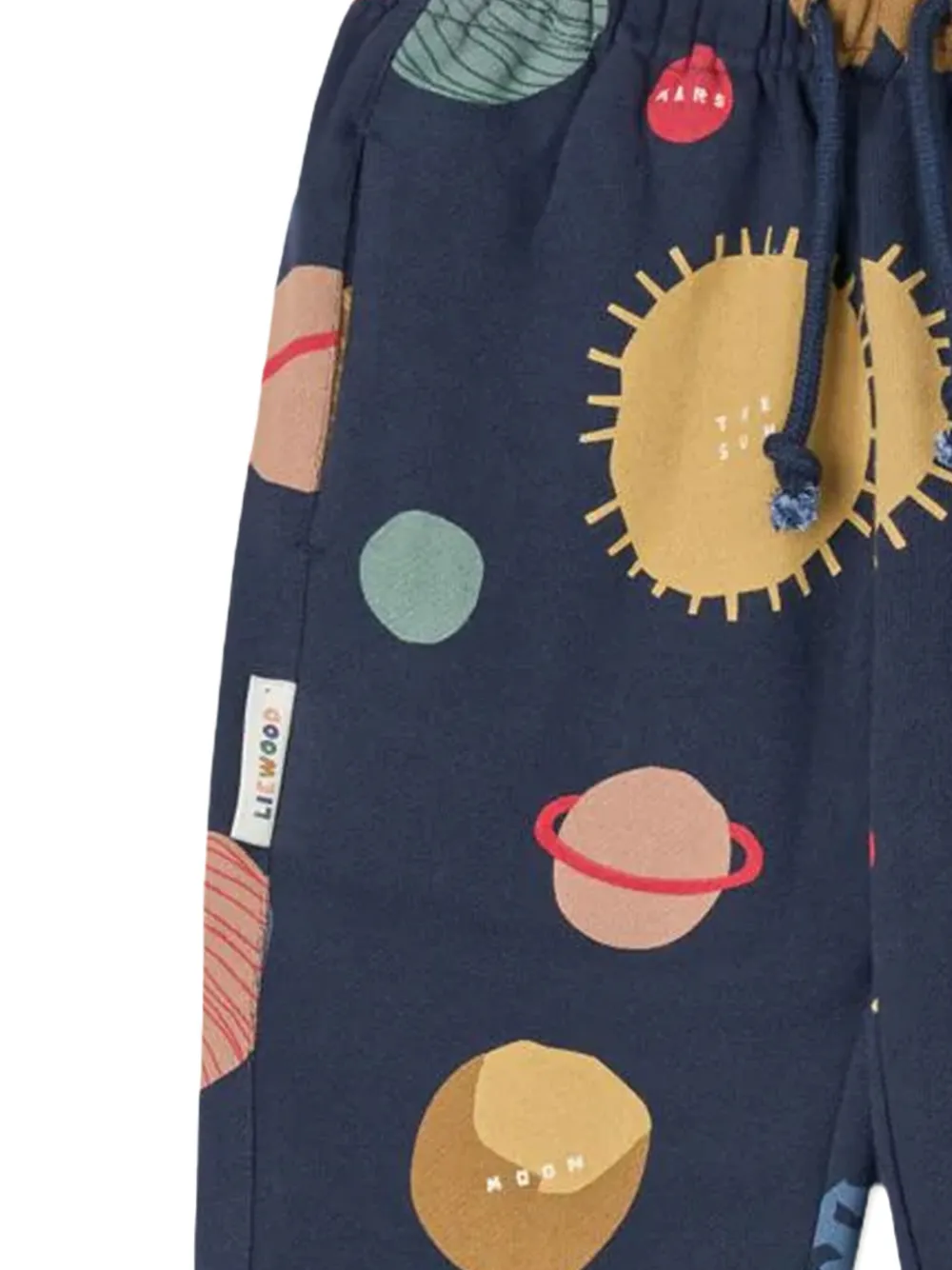 Liewood Trainingsbroek met planetenprint en trekkoord Blauw