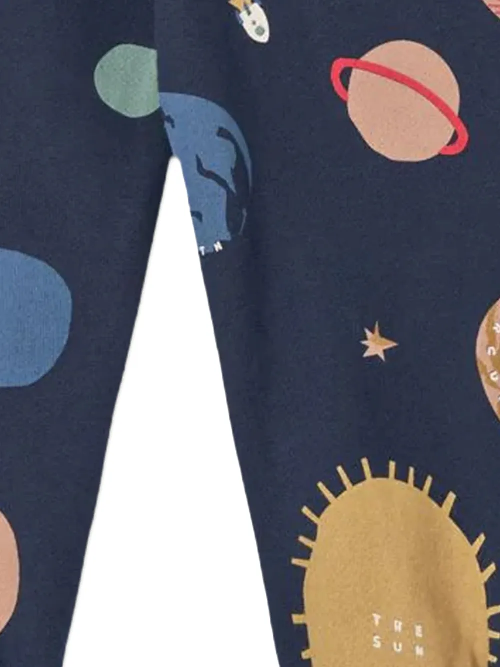 Liewood Trainingsbroek met planetenprint en trekkoord Blauw