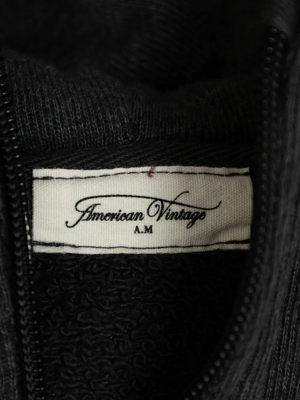 American Vintage Kids Doven hoodie met geborduurd logo en rits Grijs