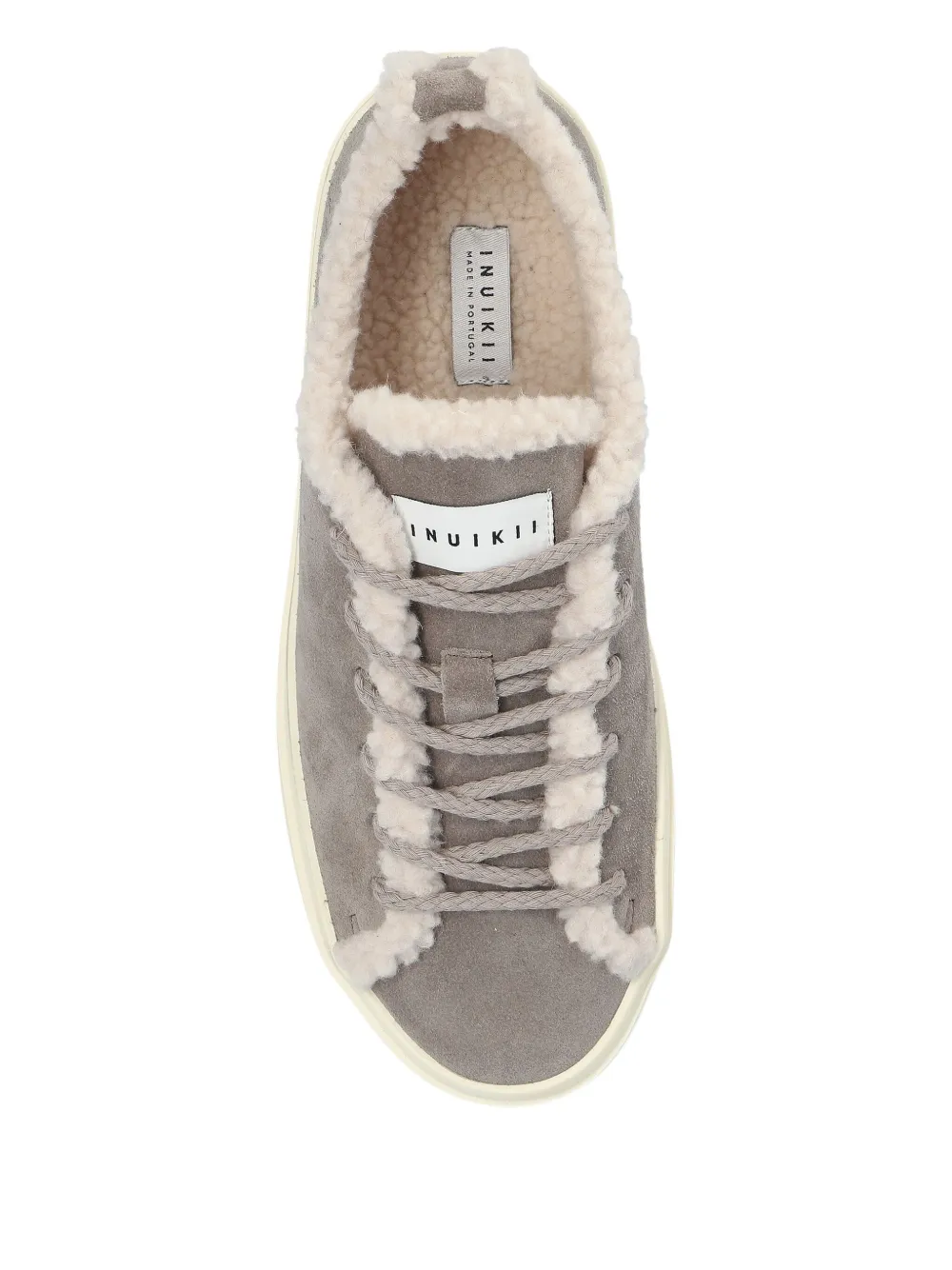 Inuikii suede-leather shearling sneakers Grey