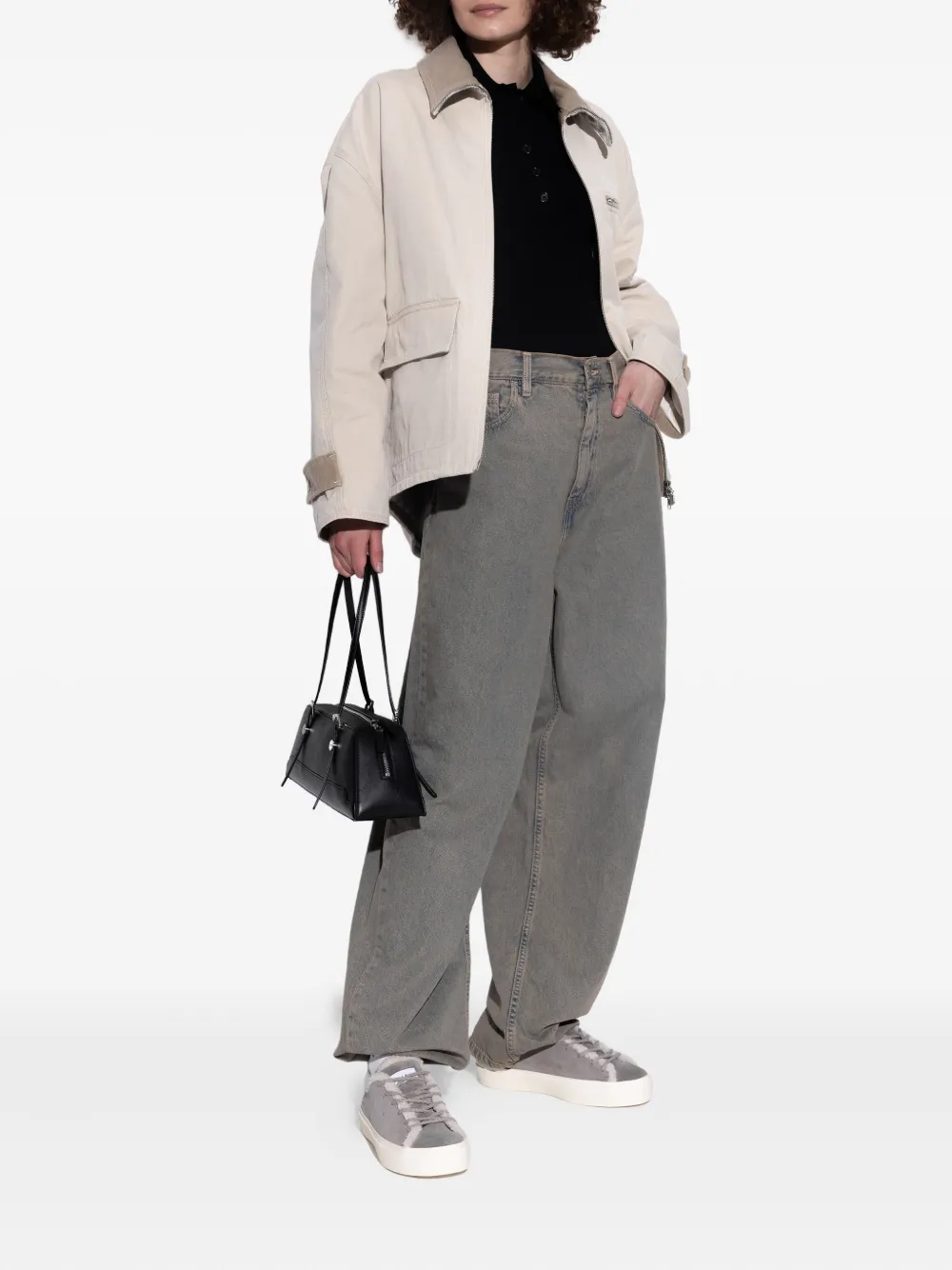 Inuikii suede-leather shearling sneakers Grey