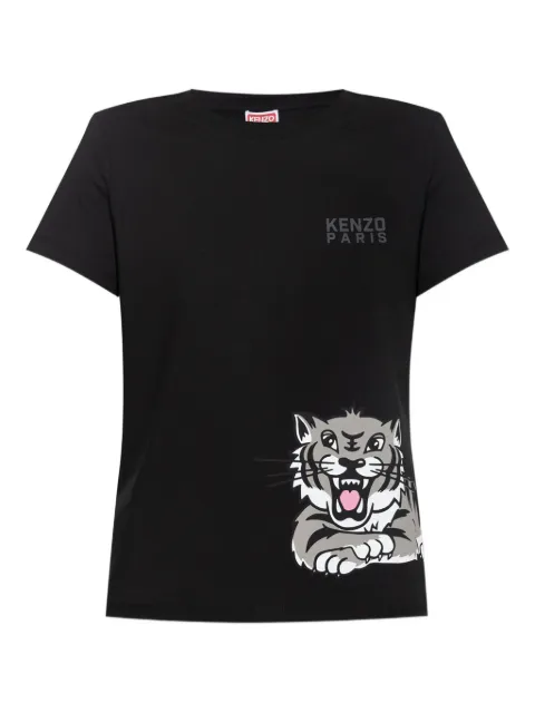 Kenzo tiger-print cotton top