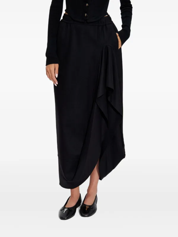 Vivienne Westwood Ruffled Pocketed Asymmetrical Skirt | Black