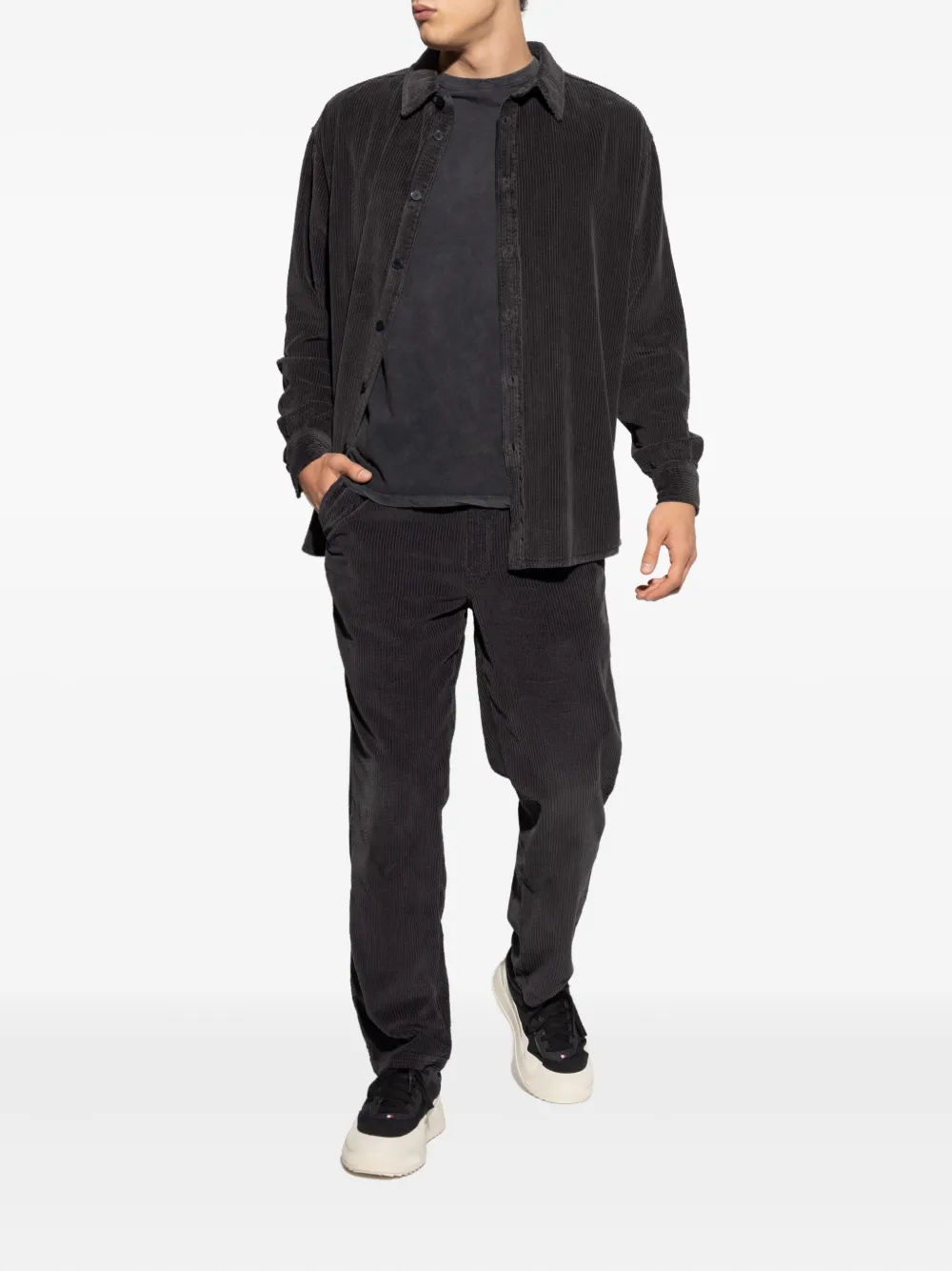 American Vintage Padow corduroy trousers - Zwart