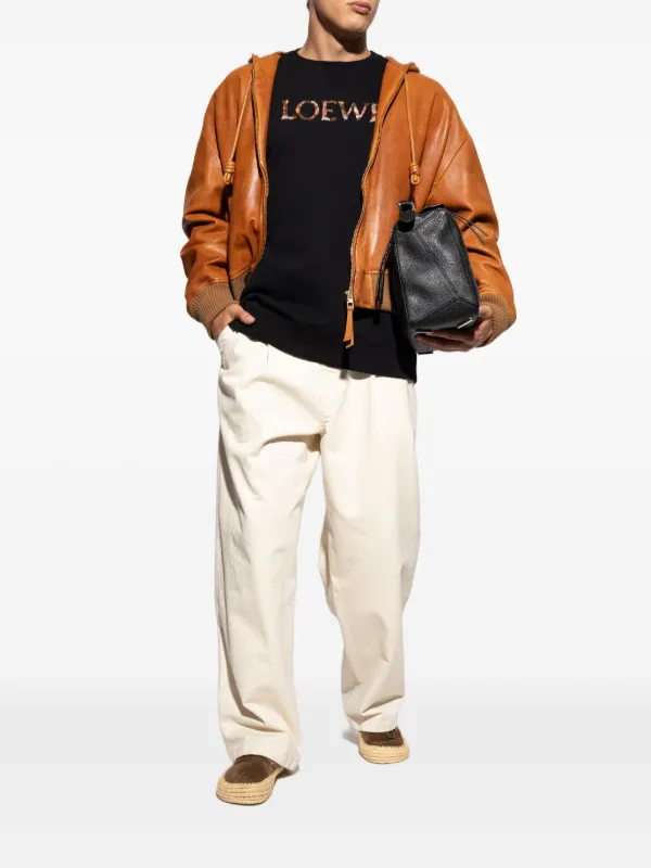 LOEWE logo-embroidered Sweatshirt | Black | FARFETCH TR