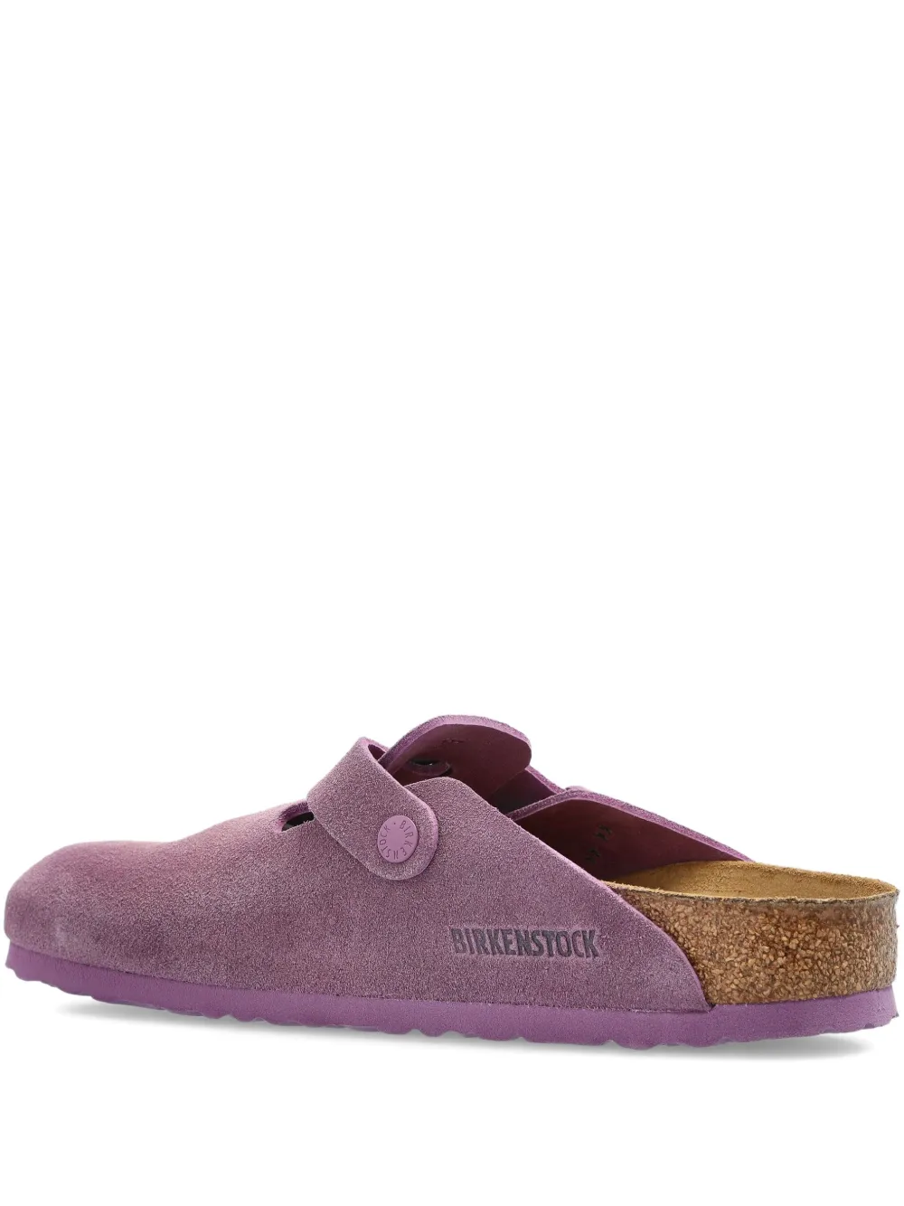 Birkenstock Boston buckle suede mules Purple
