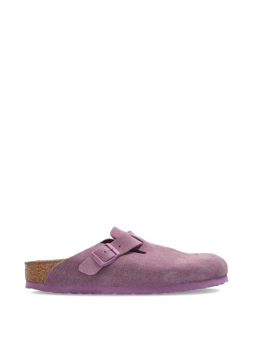 Birkenstock Boston buckle suede mules Purple
