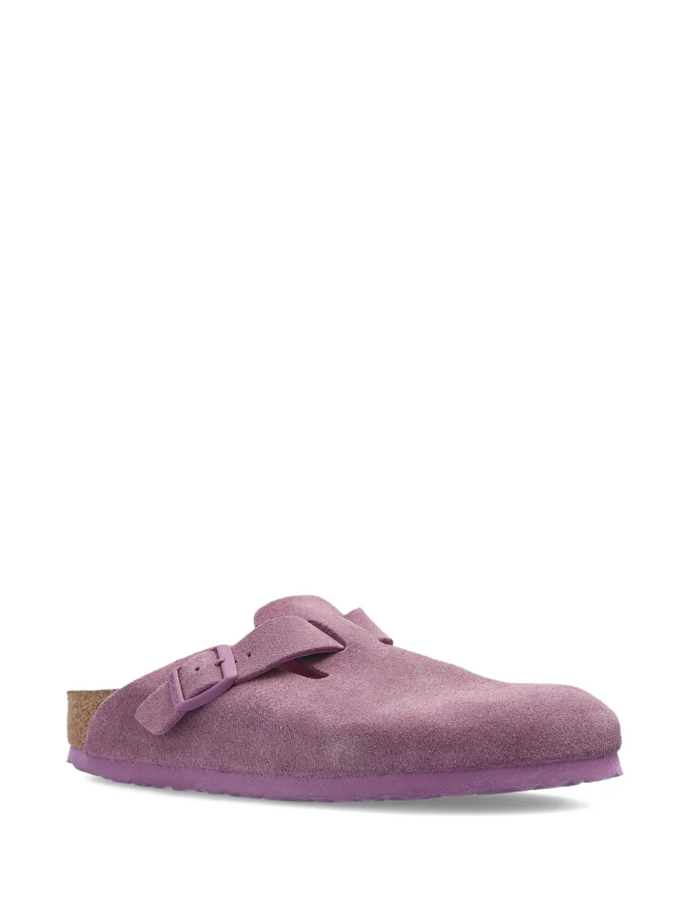 Birkenstock Boston buckle suede mules Purple