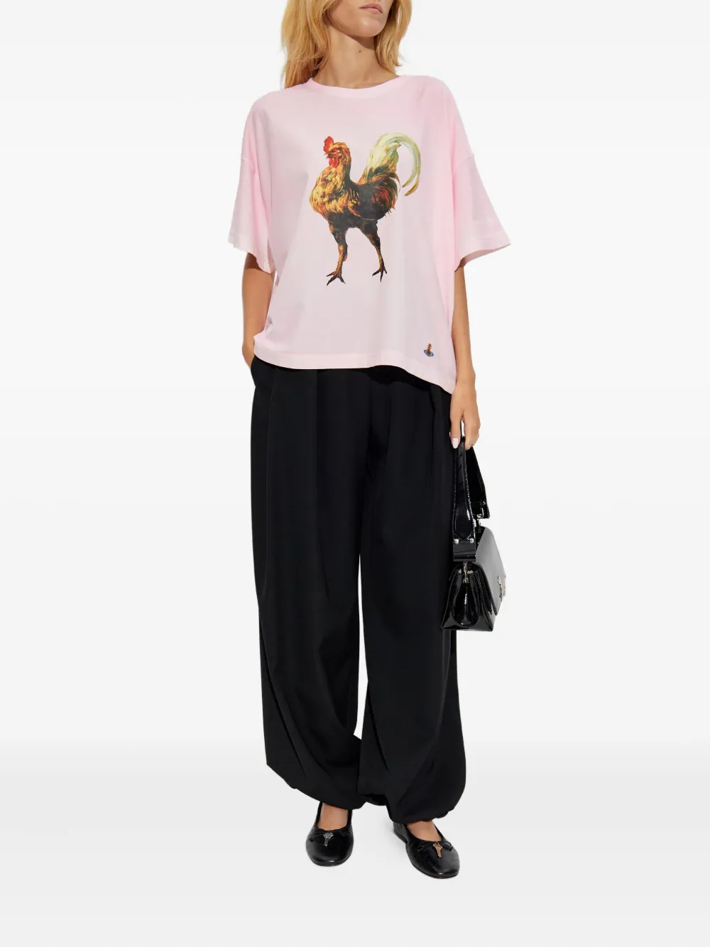 Vivienne Westwood rooster-print T-shirt Roze