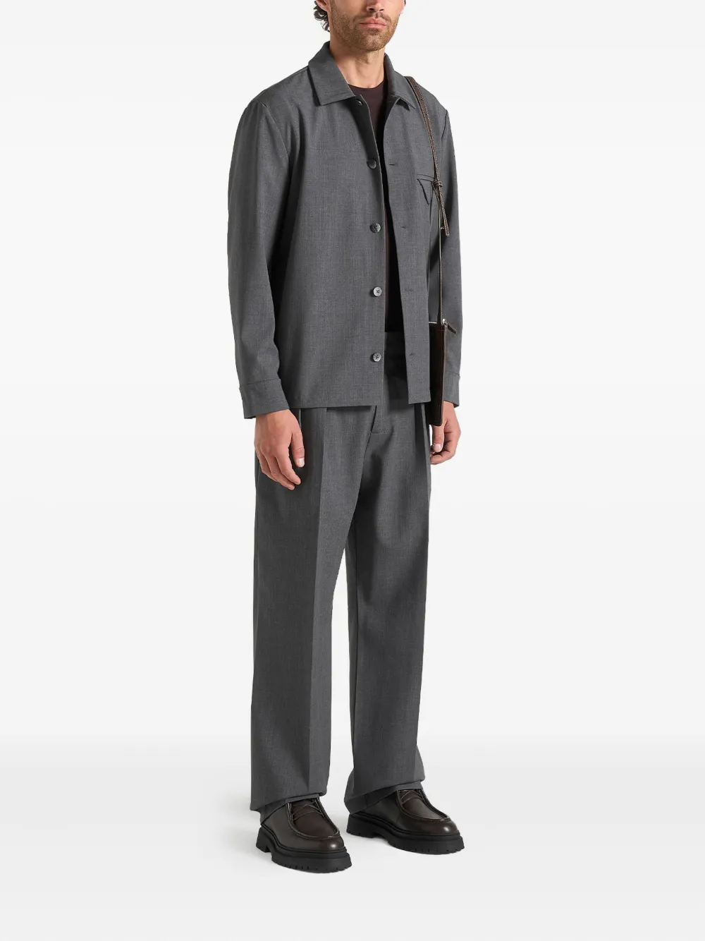 Manière De Voir Leo Overshirt In Gray