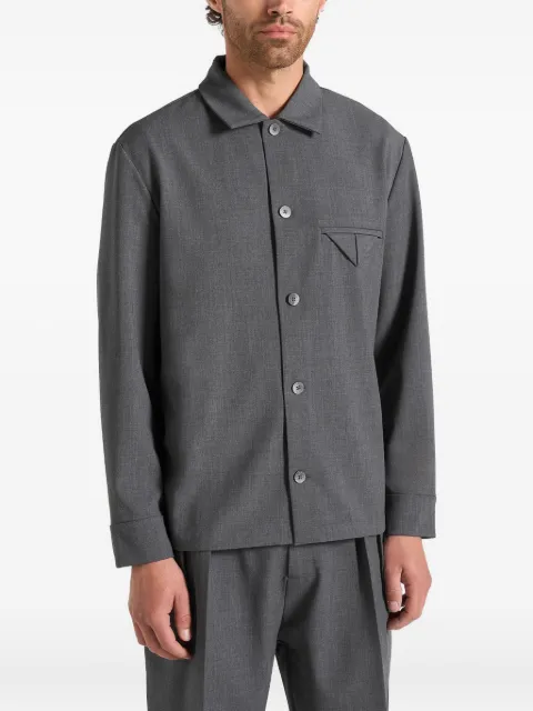 Manière De Voir Leo Hatched tailored overshirt