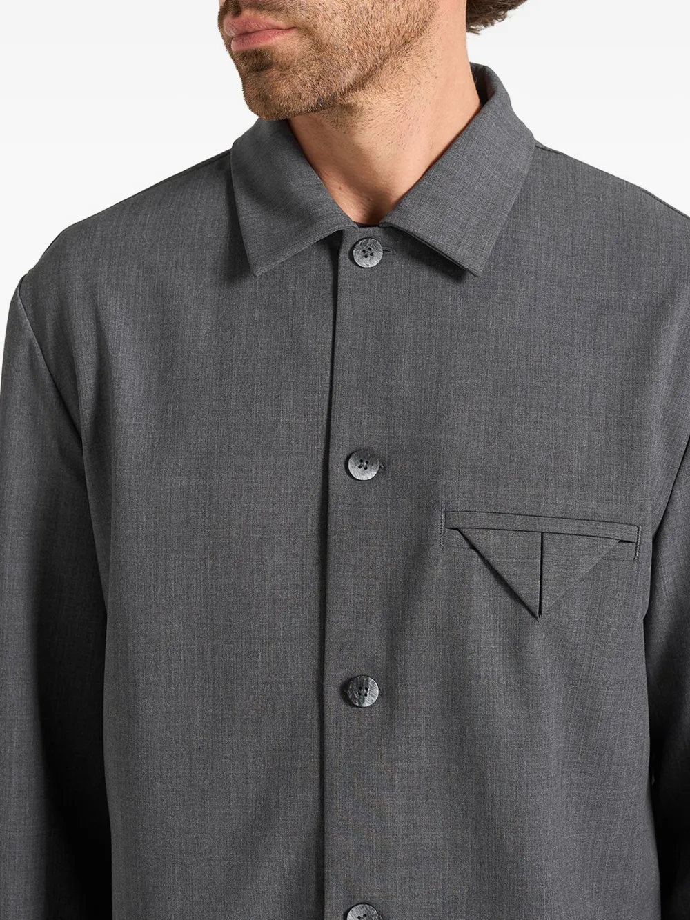 Manière De Voir Leo Overshirt In Gray