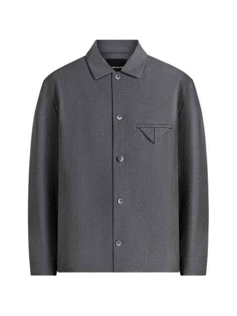 Manière De Voir Leo hatched tailored overshirt