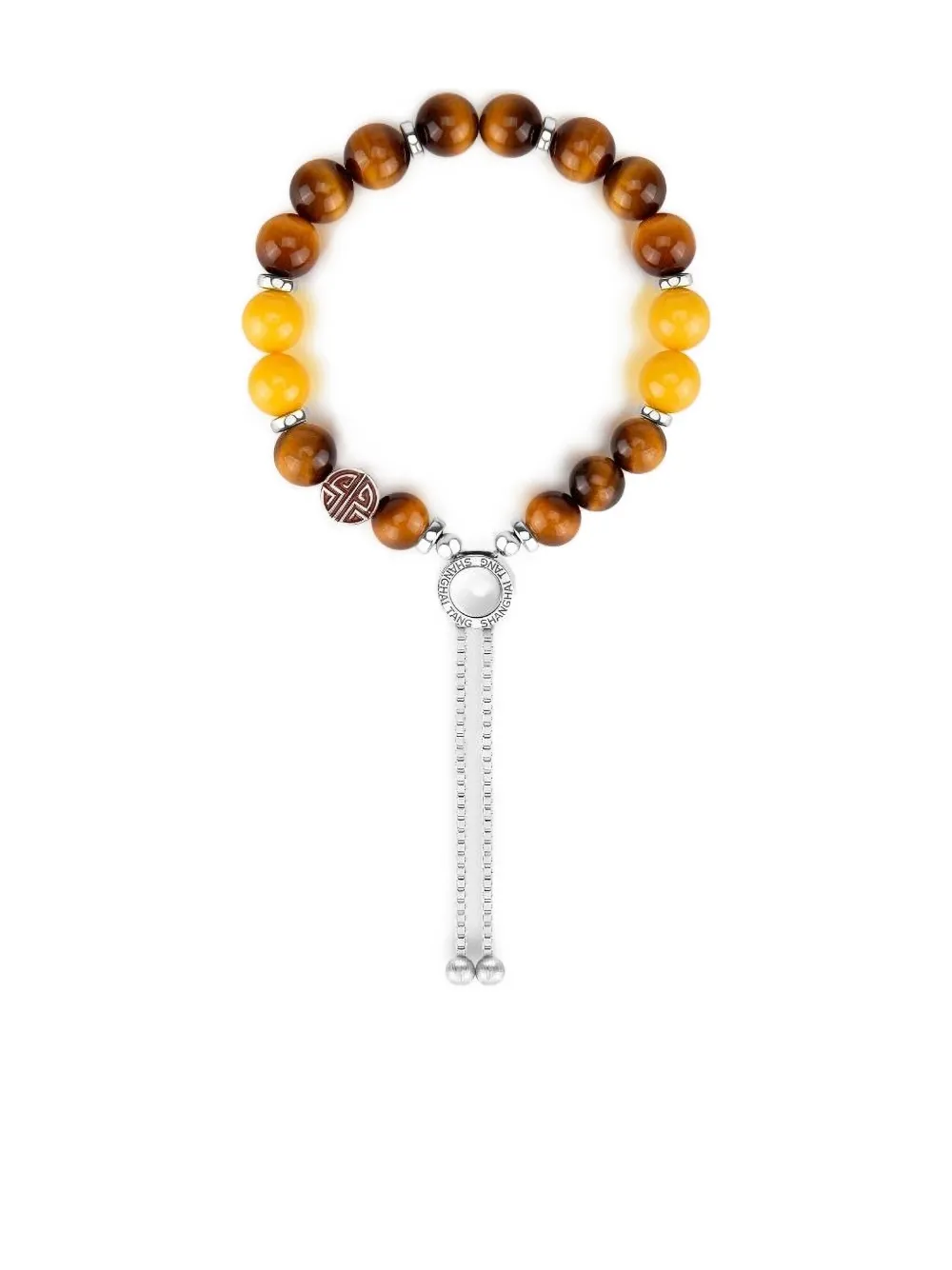 Shanghai Tang Tang Of Earth Tiger-eye Bracelet In Silver