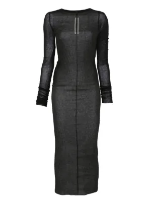 ワンピース Rick Owens Sheath dress with long sleeves Grey Rick Owens cape-sleeve Knit Dress | Grey | FARFETCH