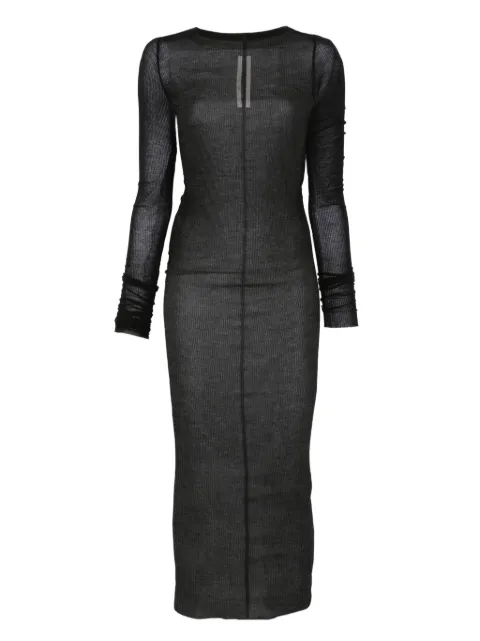 Rick Owens ribbed long-sleeve midi dress