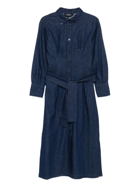 A.P.C. Vanessa button-fastening belted dress