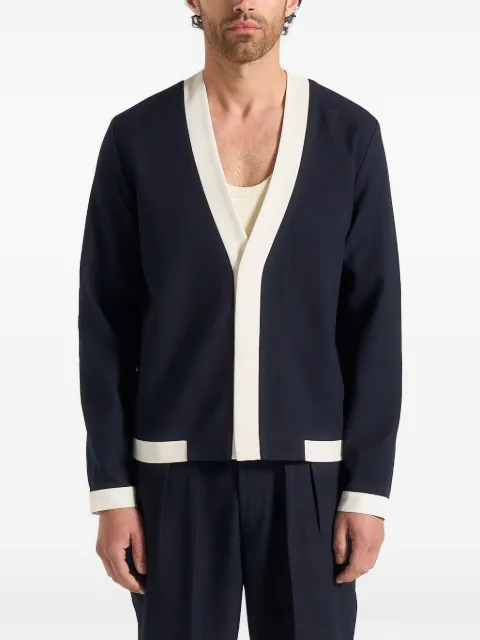Manière De Voir Clovis tailored contrast-placket cardigan