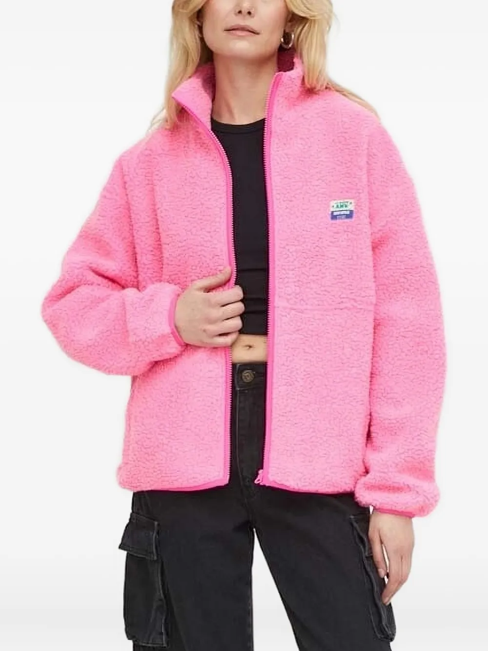 American Vintage Hoktown Zip-up Sweatshirt In Pink