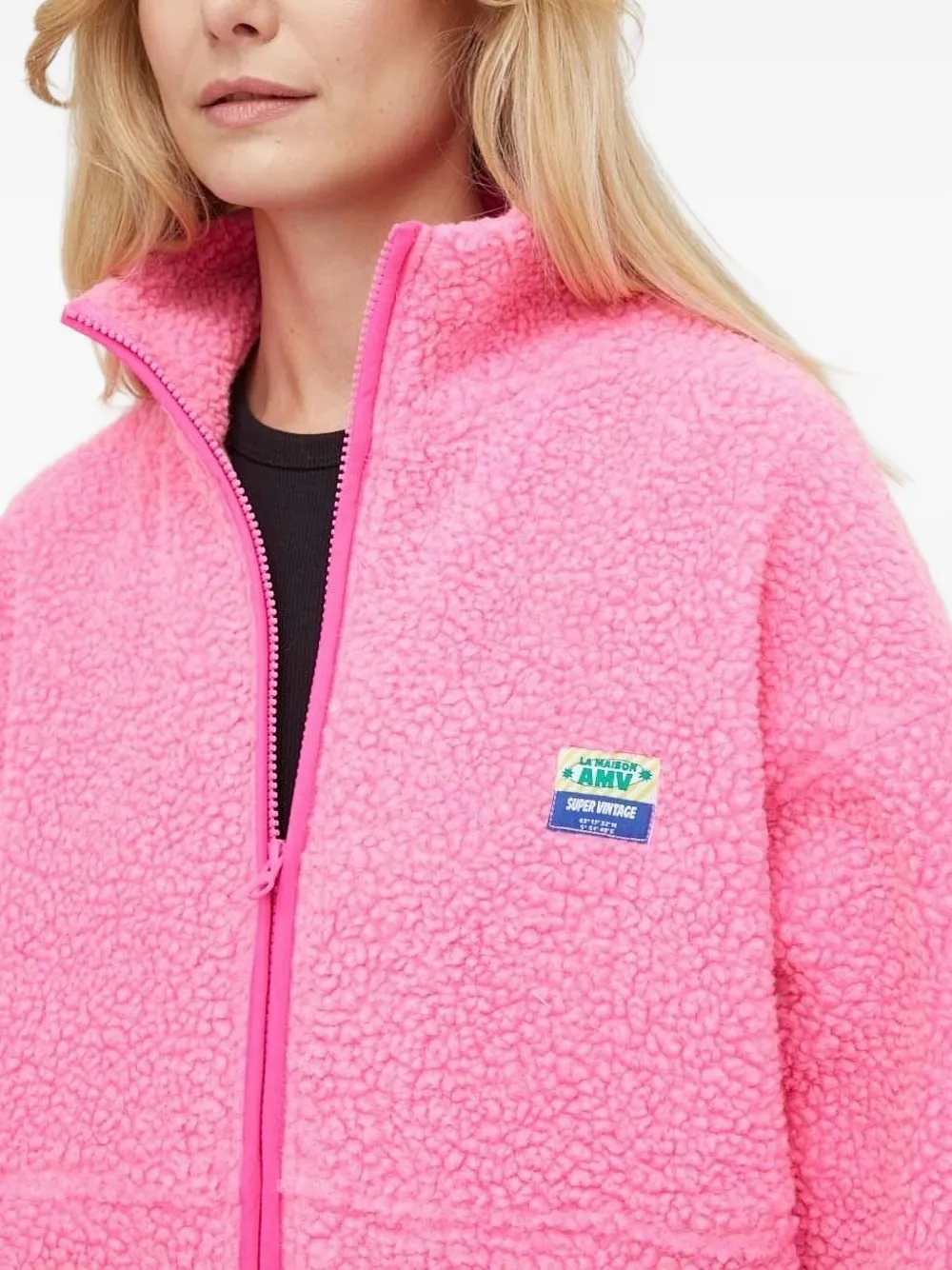 American Vintage Hoktown sweater met rits Roze
