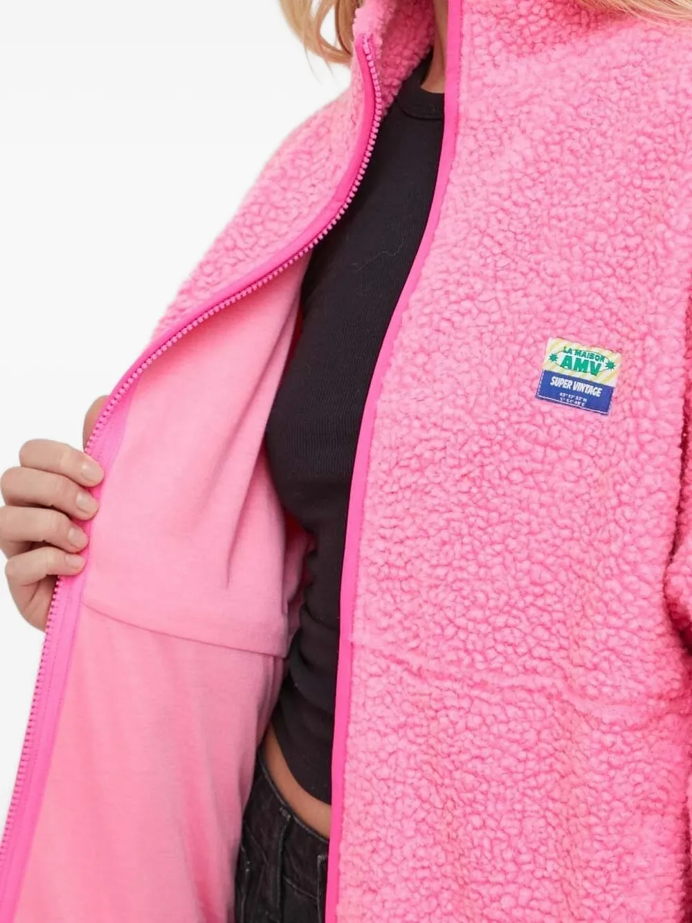 American Vintage Hoktown sweater met rits Roze