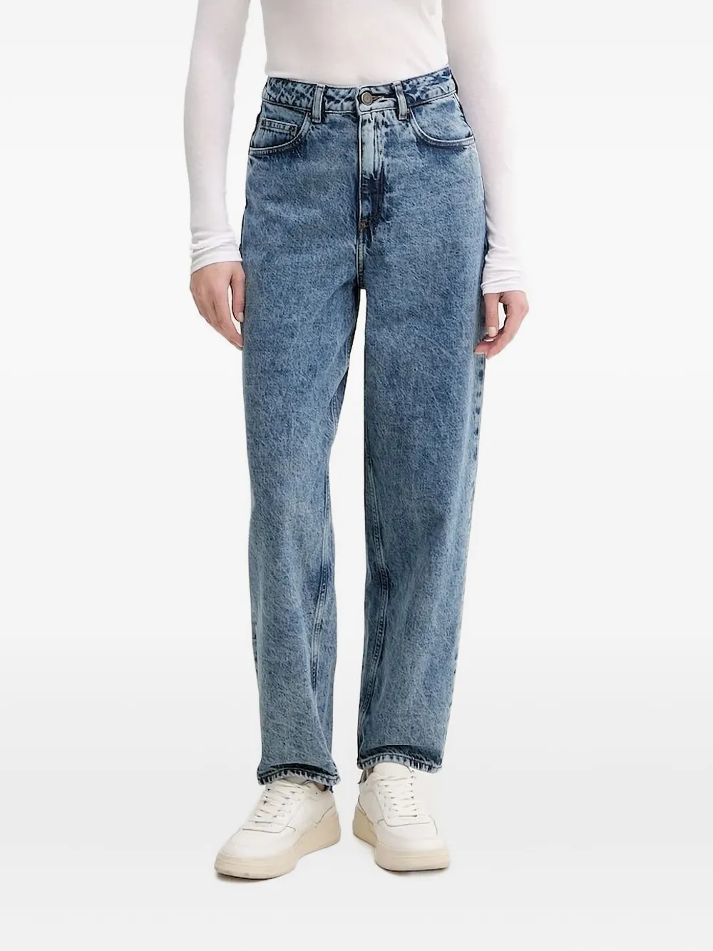 American Vintage Jeans met acid-wassing Blauw