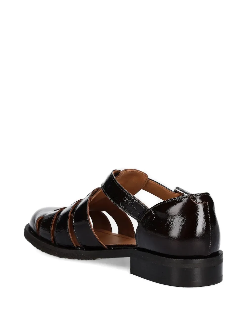 Billi Bi 25mm A6315 Buckle-fastening Caged Flat Pumps In Brown