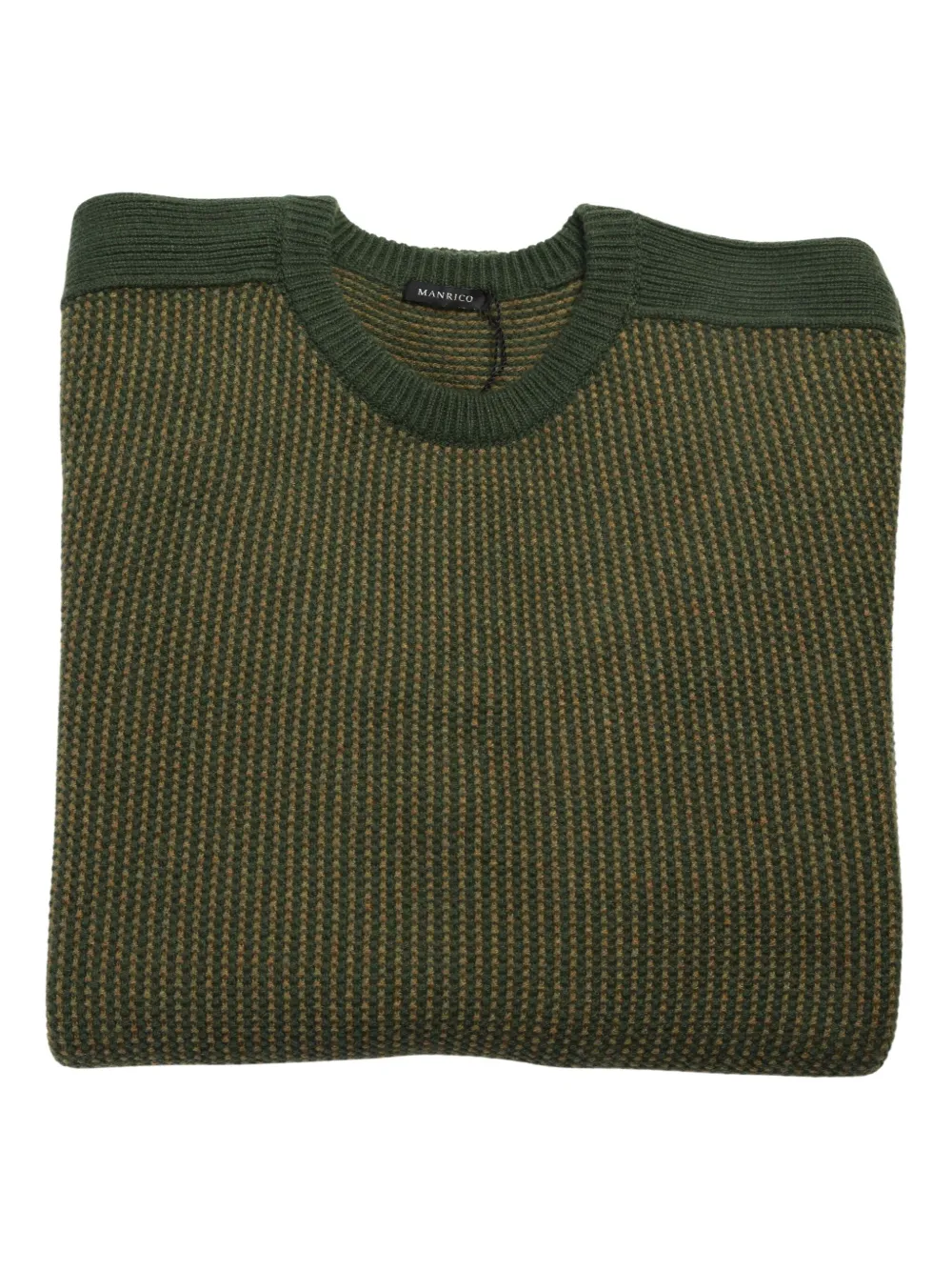 MANRICO CASHMERE textured crewneck sweater | Green | Image 1
