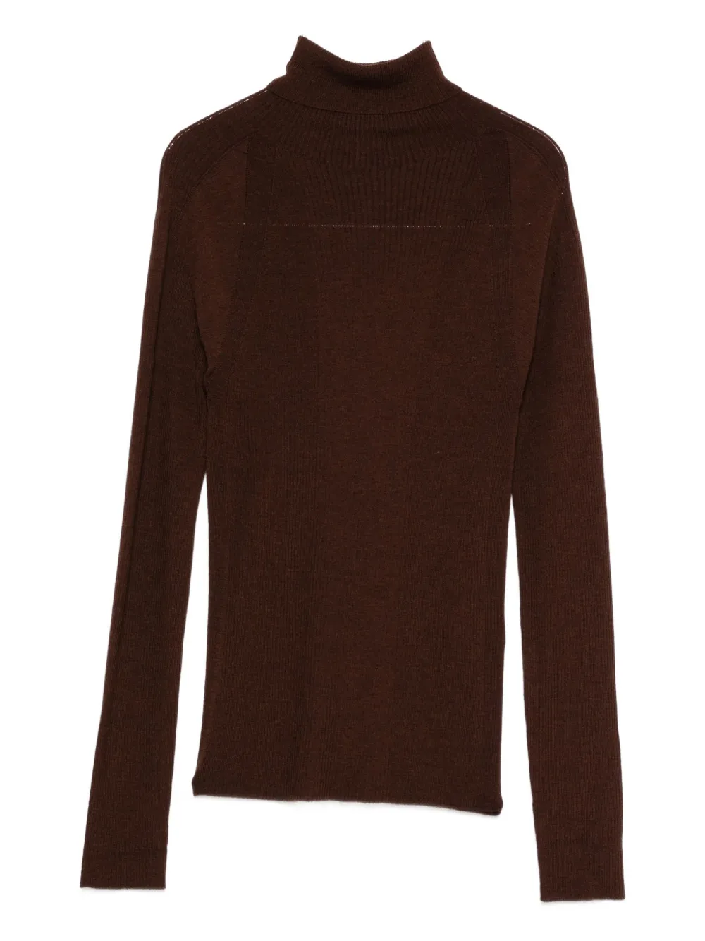 Apc Ribbed Turtleneck Sweater In Brown