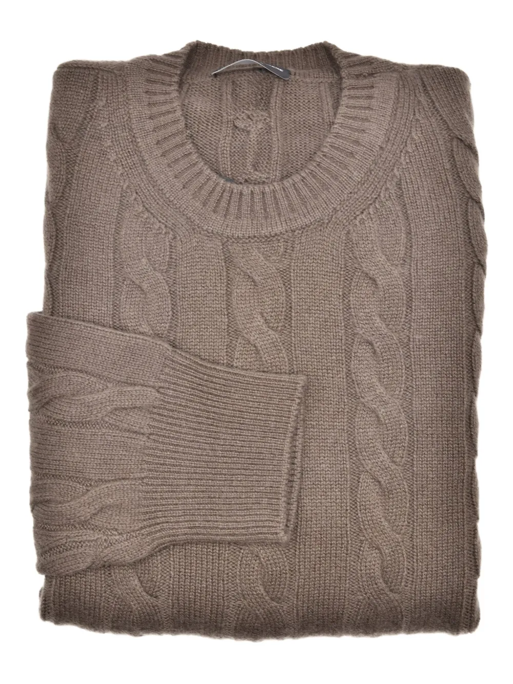 cable-knit sweater
