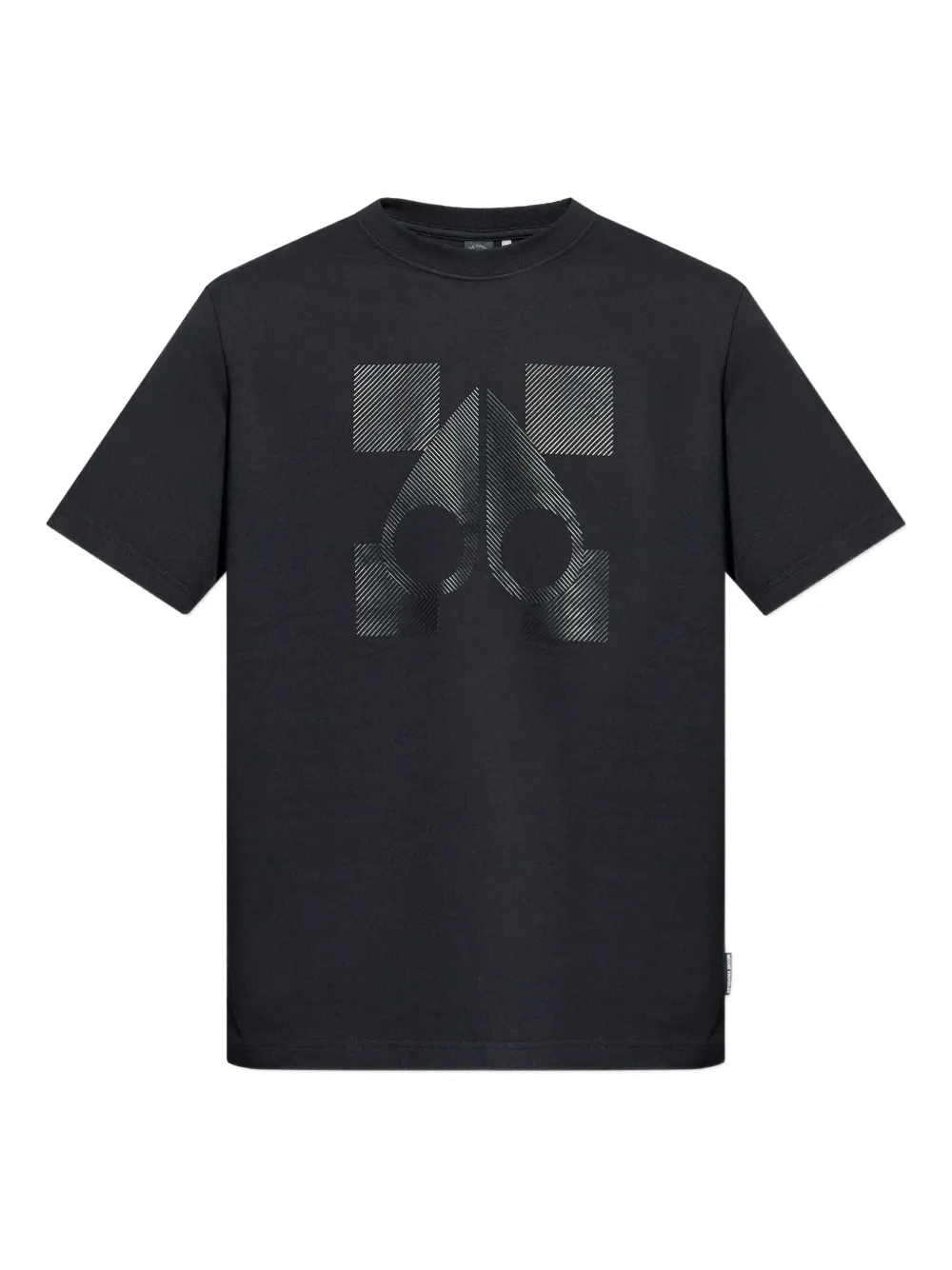 Moose Knuckles Logo-plaque Cotton T-shirt In Black