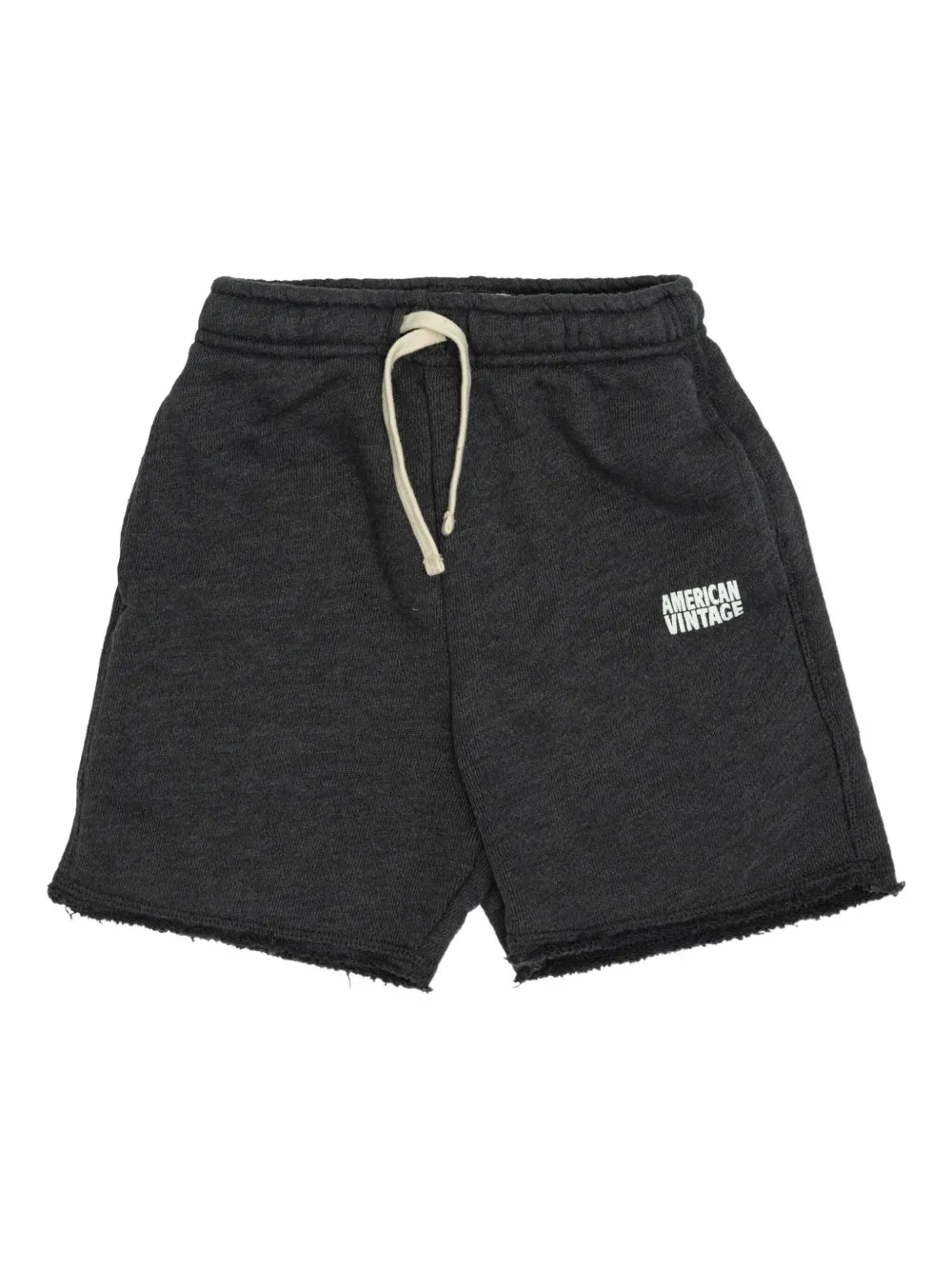 American Vintage Kids logo-print shorts Grijs